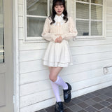 レイヤードケーブルニット