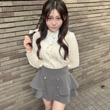 レイヤードケーブルニット