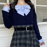 リボンレイヤードトップス