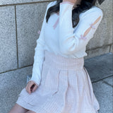 スリットリボンスリーブトップス