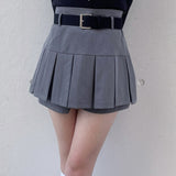 【abcボトムス10％割♡】ベルト付きスカパン