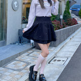 ケーブルダブルリボンニット