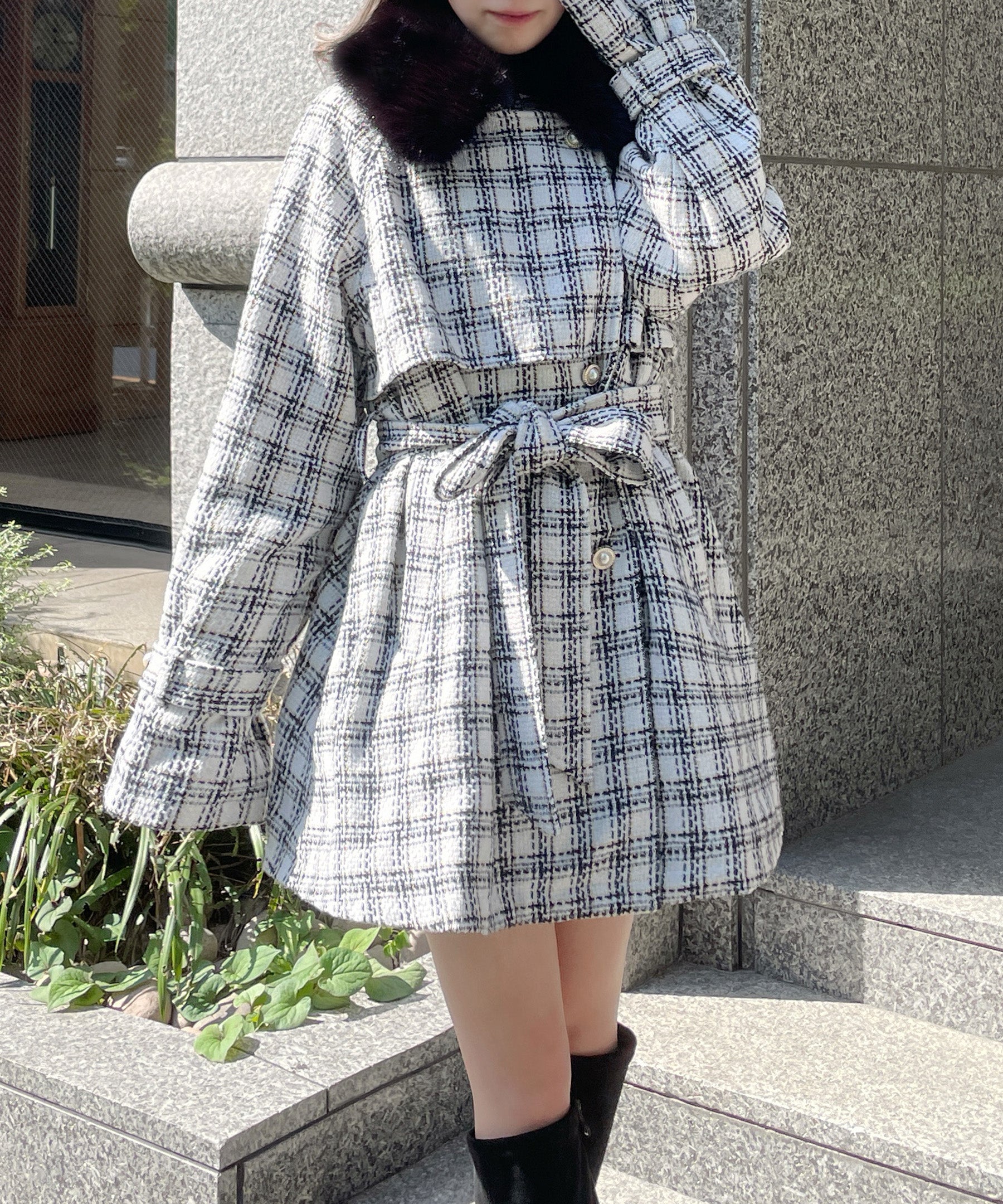 予約商品 11月上旬発送】 ティペット付きハーフコート – PARK by