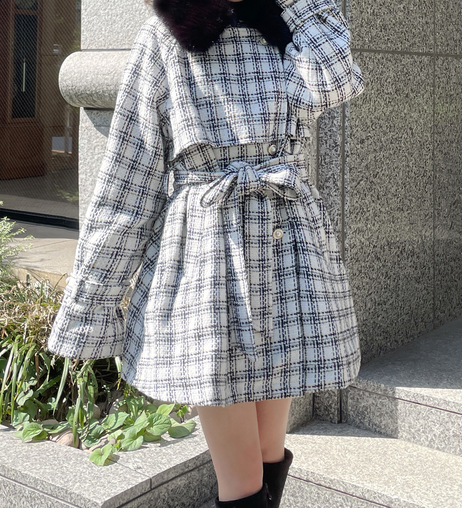 ティペット付きハーフコート