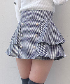 【abcボトムス10％割♡】ティアードスカパン