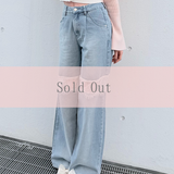 【SALE】レーススイッチングデニム
