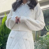 【セットアップ対応アイテム】 キルティングニットパーカー