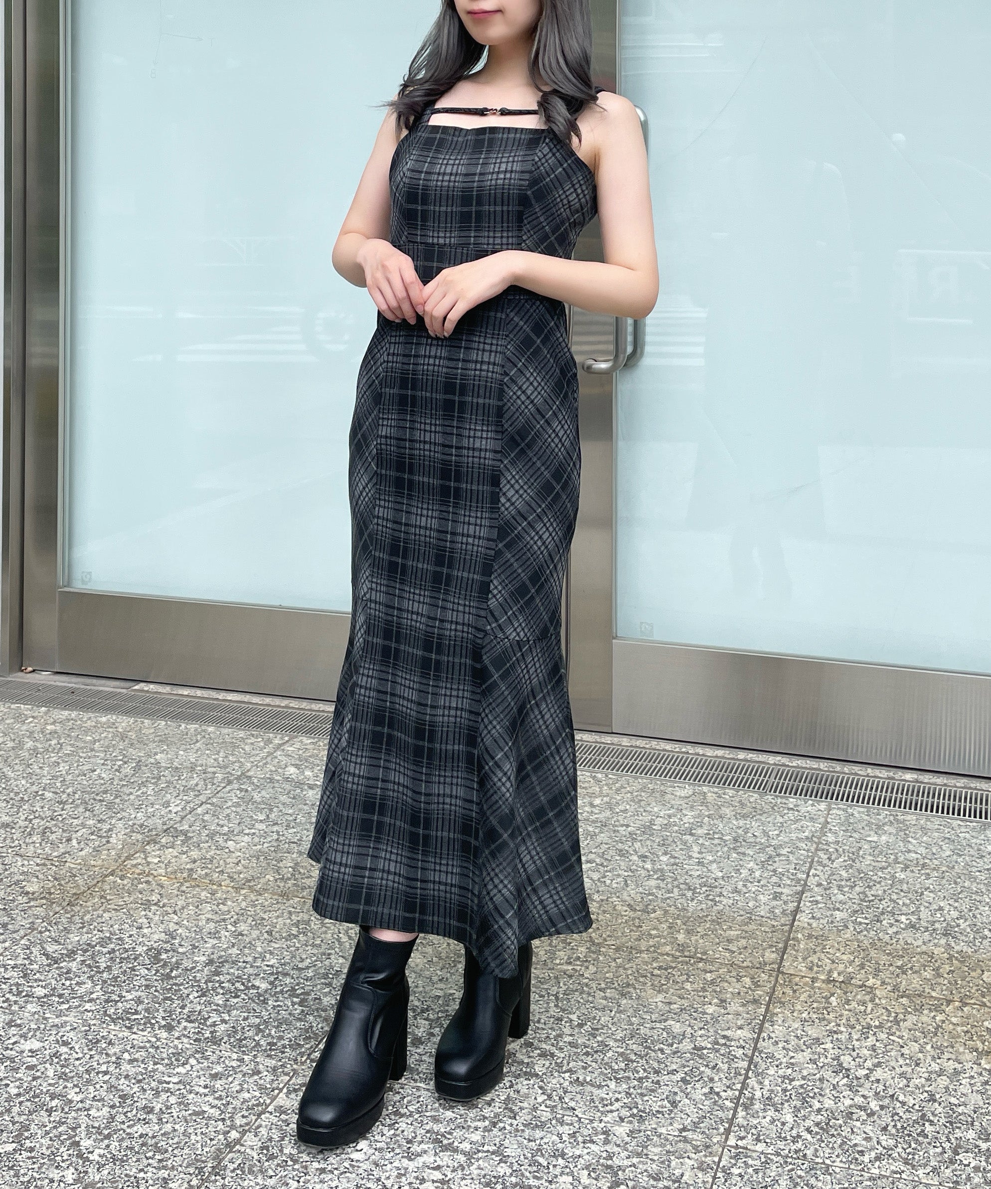 ジャガードバックリボンワンピース 黒 oneway ジャガードバックリボンワンピース – PARK by one way（パーク