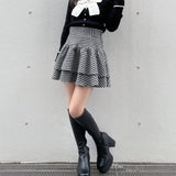 リボンレイヤードニット