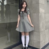 【予約商品　4月上旬発送予定】パイピングリボンワンピース