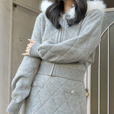 【セットアップ対応アイテム】 キルティングニットパーカー