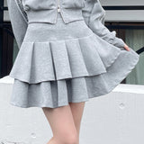 【セットアップ対応アイテム】タックティアードスカート