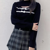 ケーブルダブルリボンニット