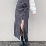 ギャザースリットスカート