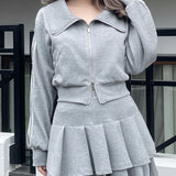 【セットアップ対応アイテム】
袖ビジュージップアップ