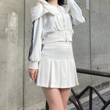 リボンオフショルセットアップ