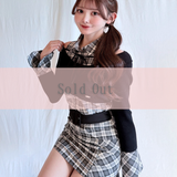 【セット購入10％割♡対象商品】チェックシャツレイヤードニット