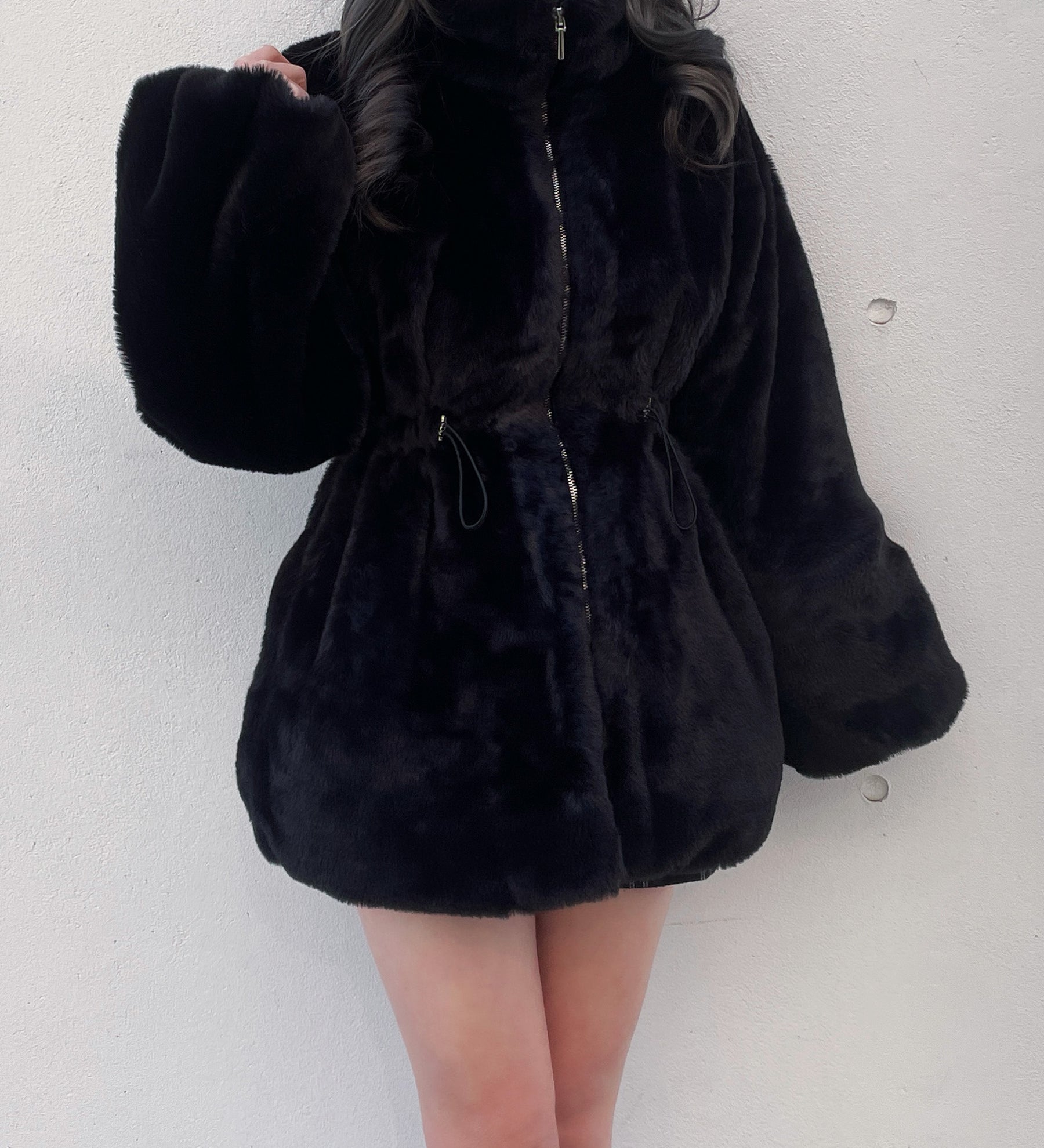 ウエスト絞りファージャケット