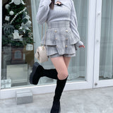 ボレロレイヤードニット