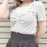 リボンレイヤードトップス