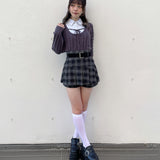 レイヤードケーブルニット