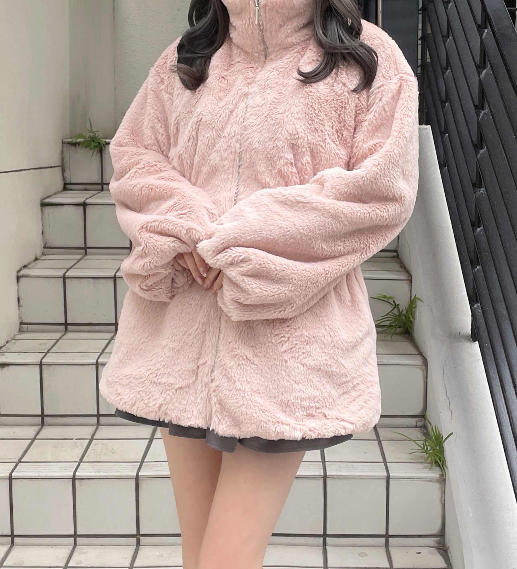 ウエスト絞りファージャケット