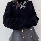 シャーリング袖カシュクールニット