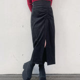 ギャザースリットスカート