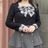 リボンレイヤードトップス