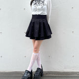 【abcボトムス10％割♡】ダブルフレアスカート