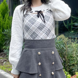 フロントアキリボンニット