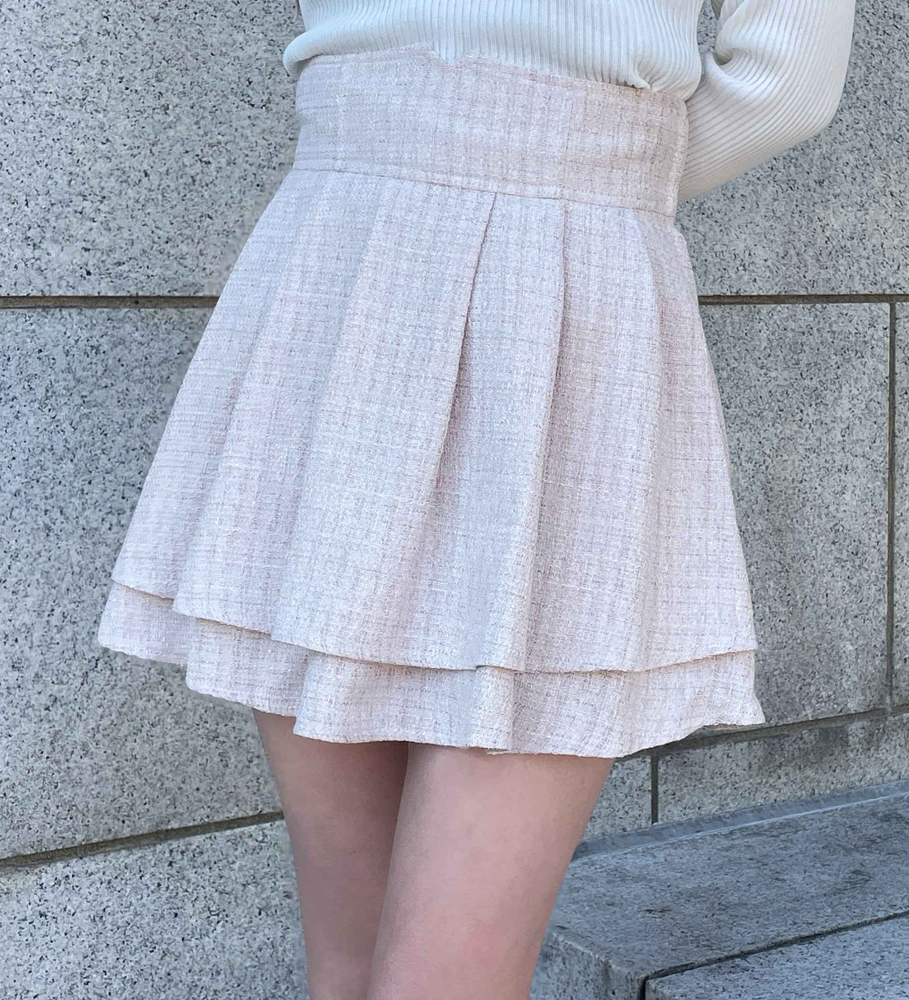 ダブルフレアスカート