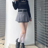 チェック衿フロント開きトップス