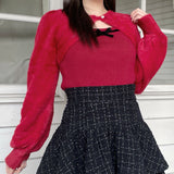 ボレロレイヤードニット