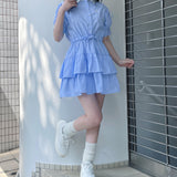 ティアードシャツワンピース