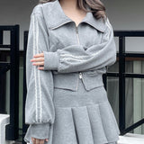 【セットアップ対応アイテム】
袖ビジュージップアップ