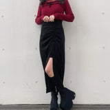 ギャザースリットスカート