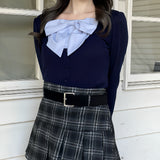 リボンレイヤードトップス