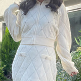 【セットアップ対応アイテム】 キルティングニットパーカー