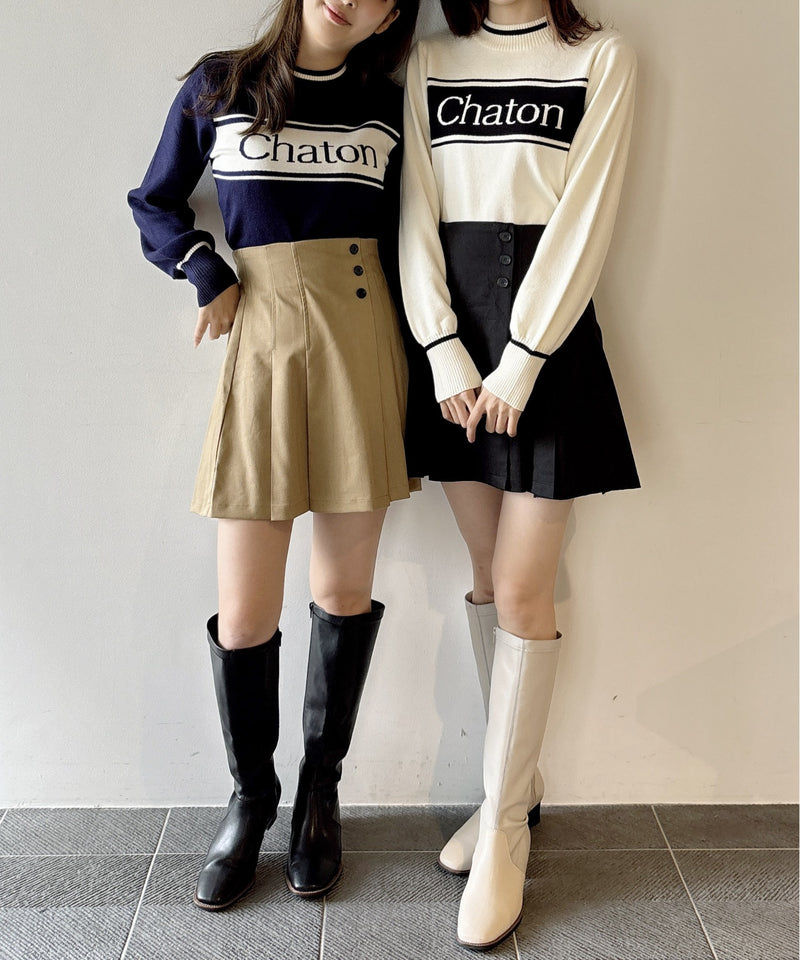 Chatonロゴラインニット – one way official web site