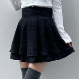 【abcボトムス10％割♡】ダブルフレアスカート