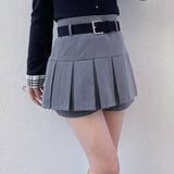 【abcボトムス10％割♡】ベルト付きスカパン