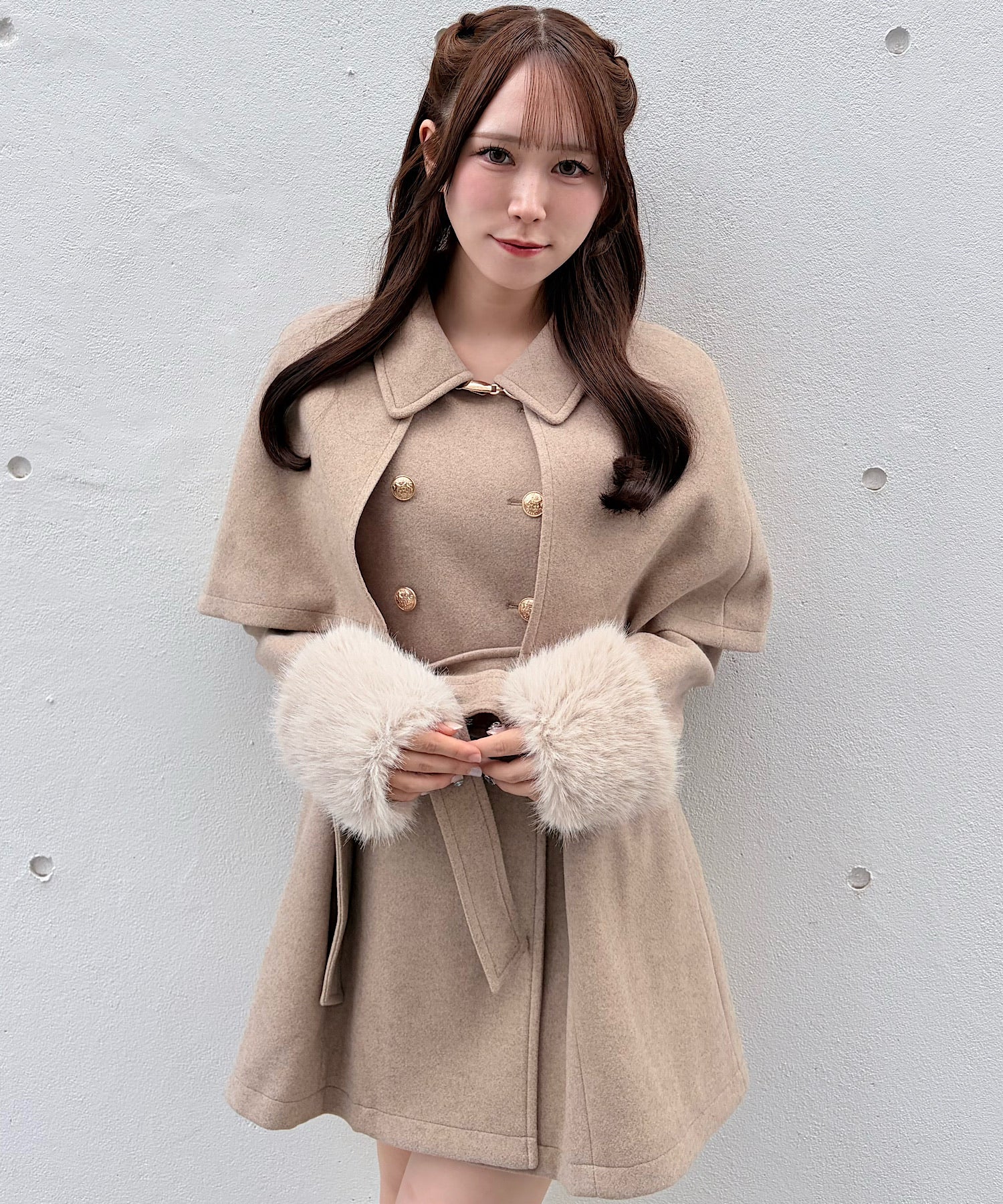 【予約商品10月下旬お届け】ケープダブルコート