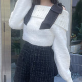 【予約商品 12月中旬発送】
ビジュオフショルニット