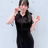 スエットZIPパーカーワンピース