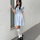 【予約商品　4月上旬発送予定】パイピングリボンワンピース