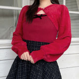 ボレロレイヤードニット