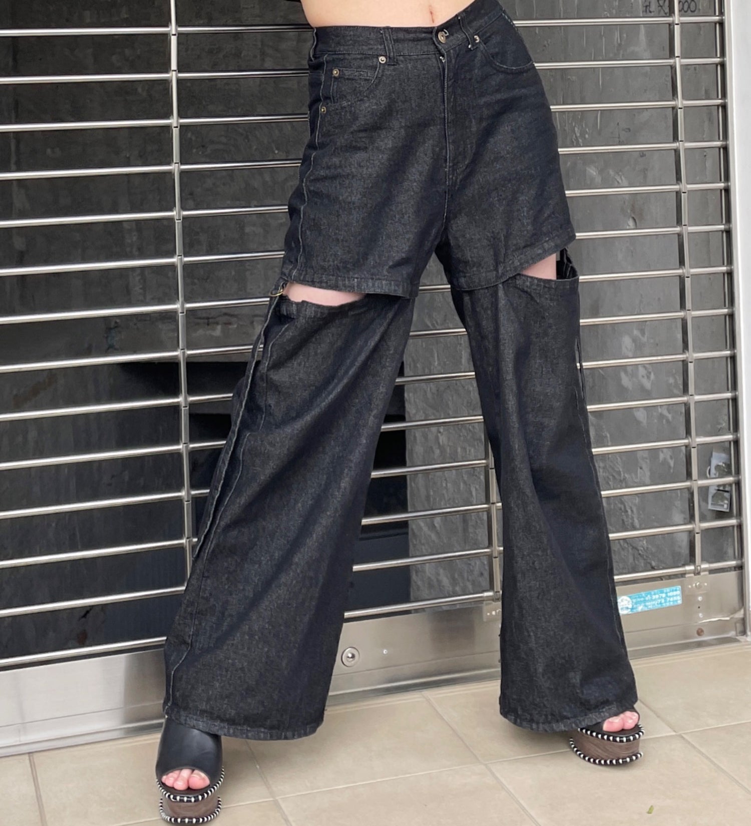 セパレートデニムパンツ