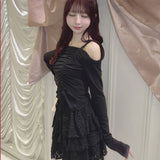 長袖アシメドロストカットソー