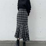 シャーリング袖カシュクールニット